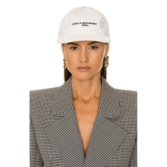 Stella McCartney Cotton Baseball Hat Frost White main image 5